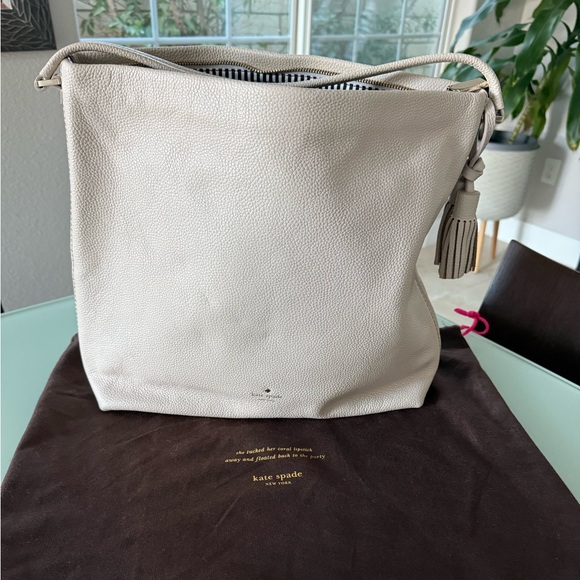 Kate Spade Ivory Pebble Leather Bag - Picture 2 of 8